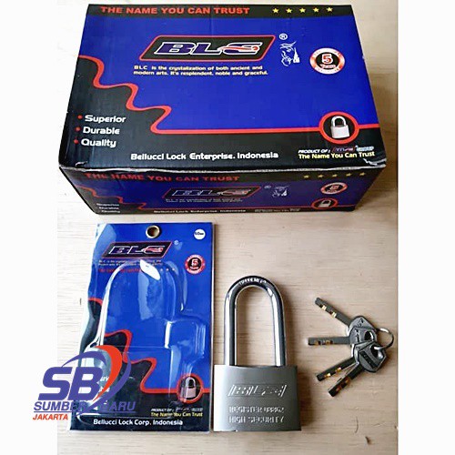 KUNCI GEMBOK BELLUCCI 60mm LEHER PANJANG ANTI HUJAN RUKO, GUDANG ,TOKO KUALITAS TERBAIK SBJ