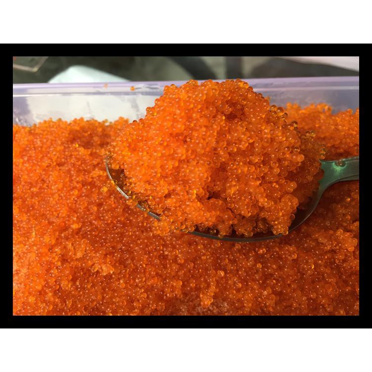 

Tobiko Orange 100G Fliying Fish Roe Telur Ikan Terbang Repacking Halal Terlaris