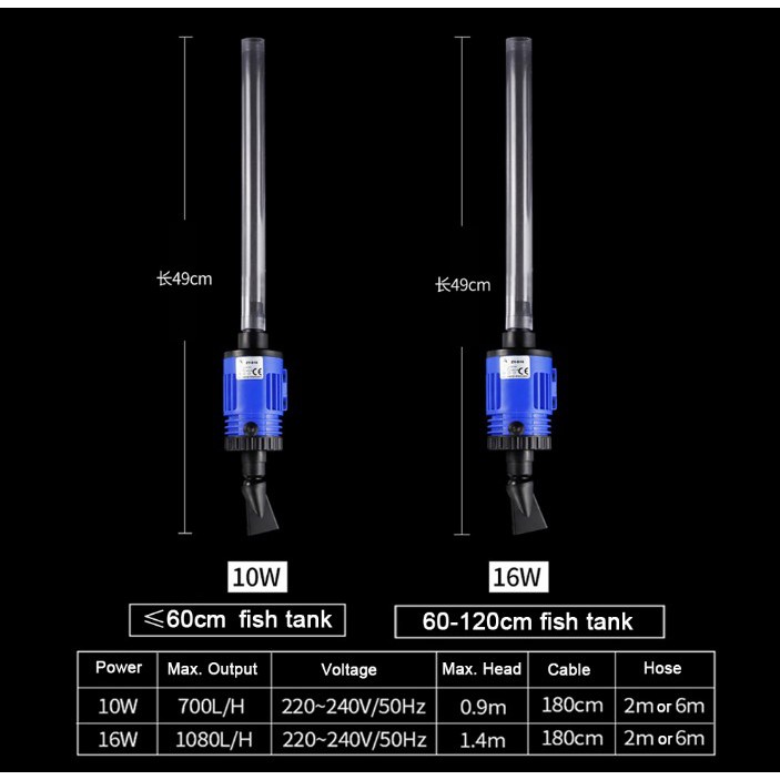 Cleaning Tools 10w 16w Electric Siphon Vacuum Gravel Cleaner Aquarium