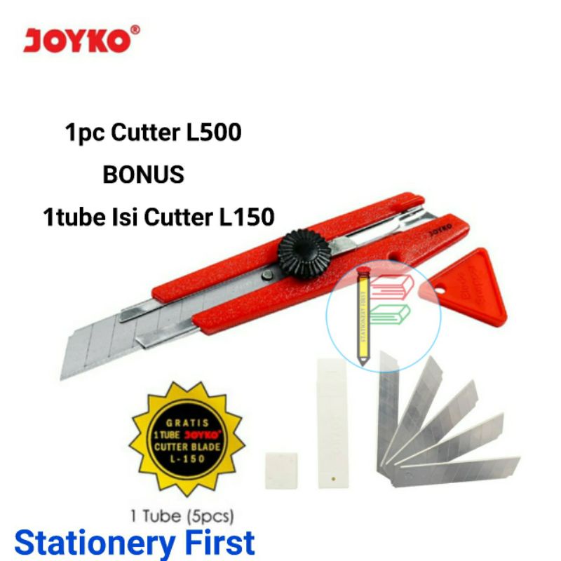 Cutter Besar Joyko L-500 / Pisau Pemotong + FREE 1 Tube isi Cutter L150 Joyko