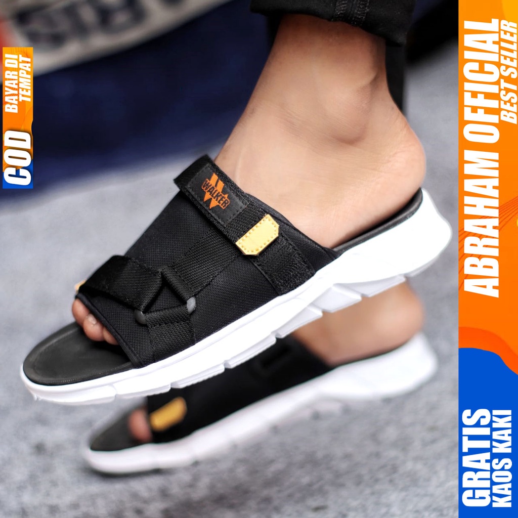 ABRAHAM BIAS Sandal Slide Pria Sendal Slop Cowok Distro Terbaru