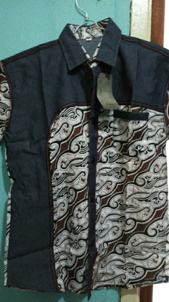 Batik Anak Cowok Kombinasi Lengan Pendek Model Jangkis