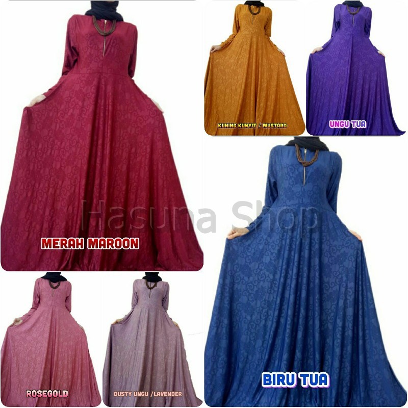 Ori Gamis Jersey Motif Relief Hasuna Shop Embos Hasunashop Emboss