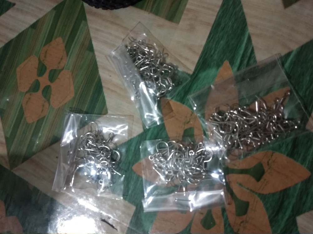 Pan02 Pengait Anting Polos Silver 2cm (isi 24pcs)