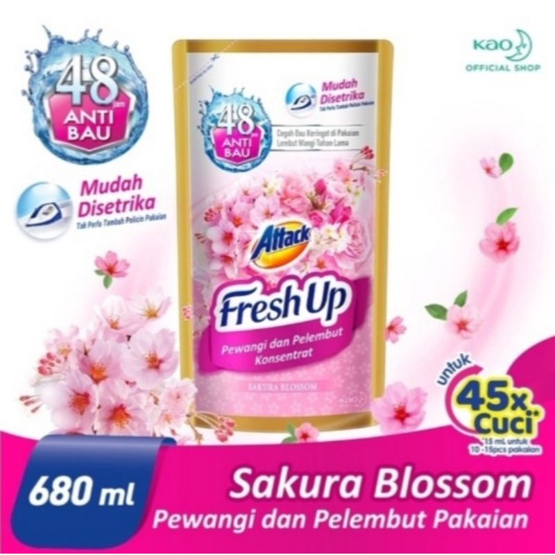 ATTACK Fresh up Softener Sakura Blossom 680 ML