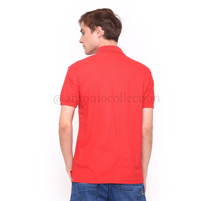 Kaos Polo Shirt / Kaos Kerah / Poloshirt Katun / Seragam Kerja Merah