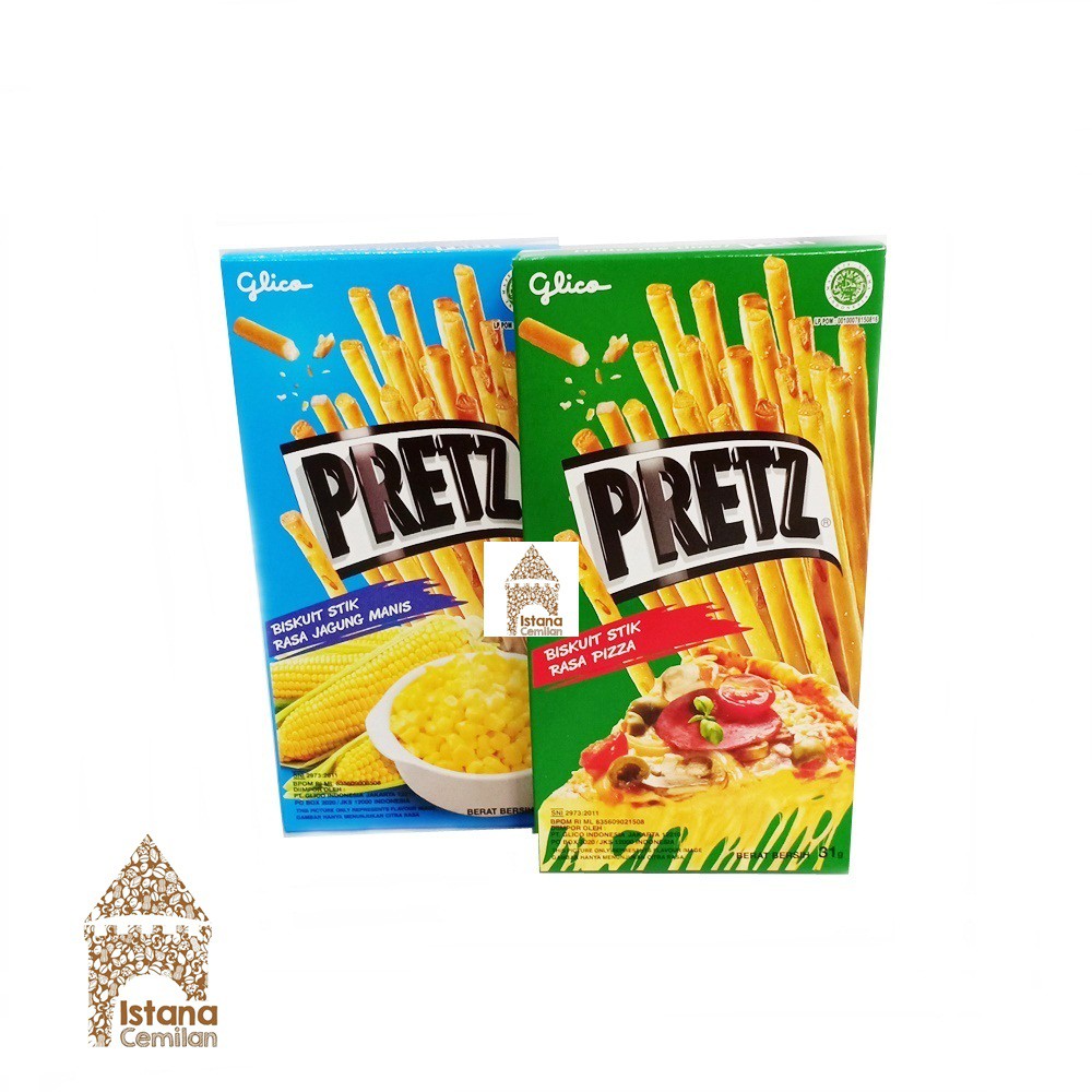 Glico PRETZ Biskuit Stik Pizza / Jagung Manis / Barbeque 31 Gram