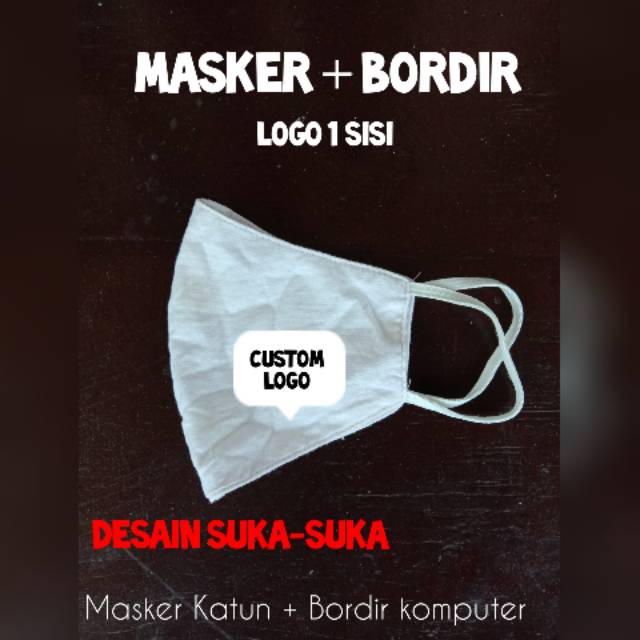 Masker Custom Logo/Bordir Komputer