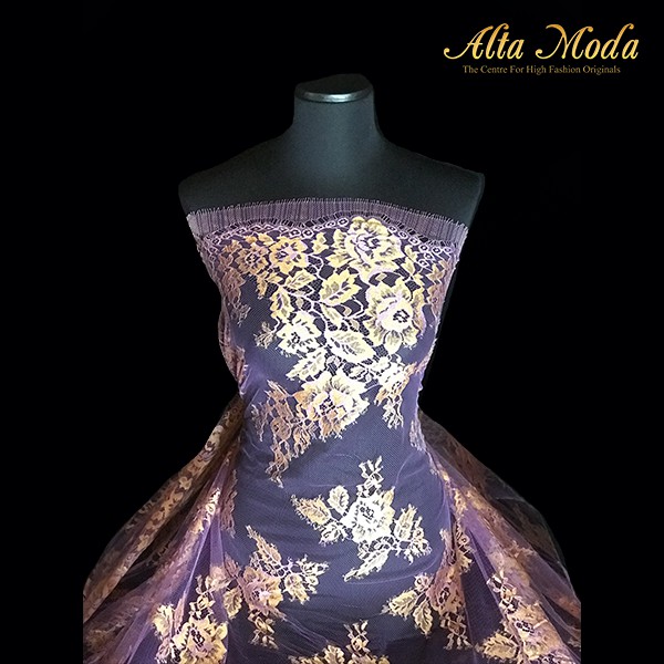 

Alta Moda Brokat Perancis Kebaya Purple Gold