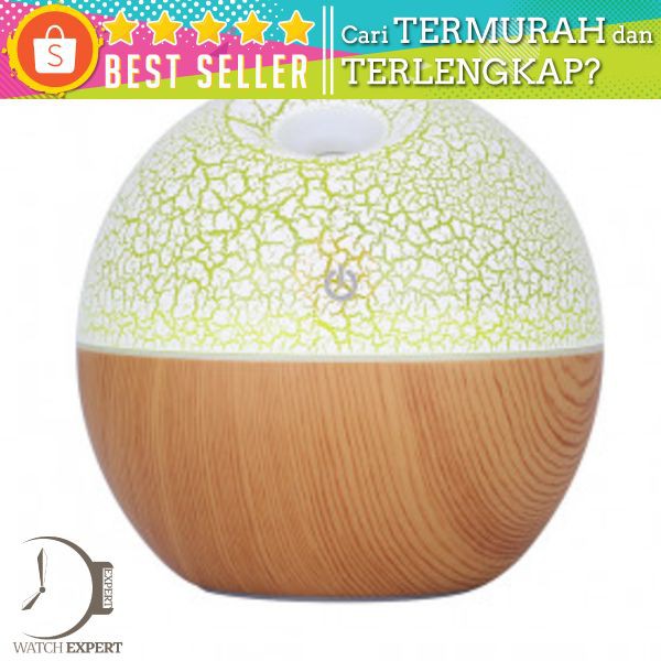 Taffware Ultrasonic Humidifier Aroma Essential Oil Diffuser RGB Light 130ml - J-008 - Wooden