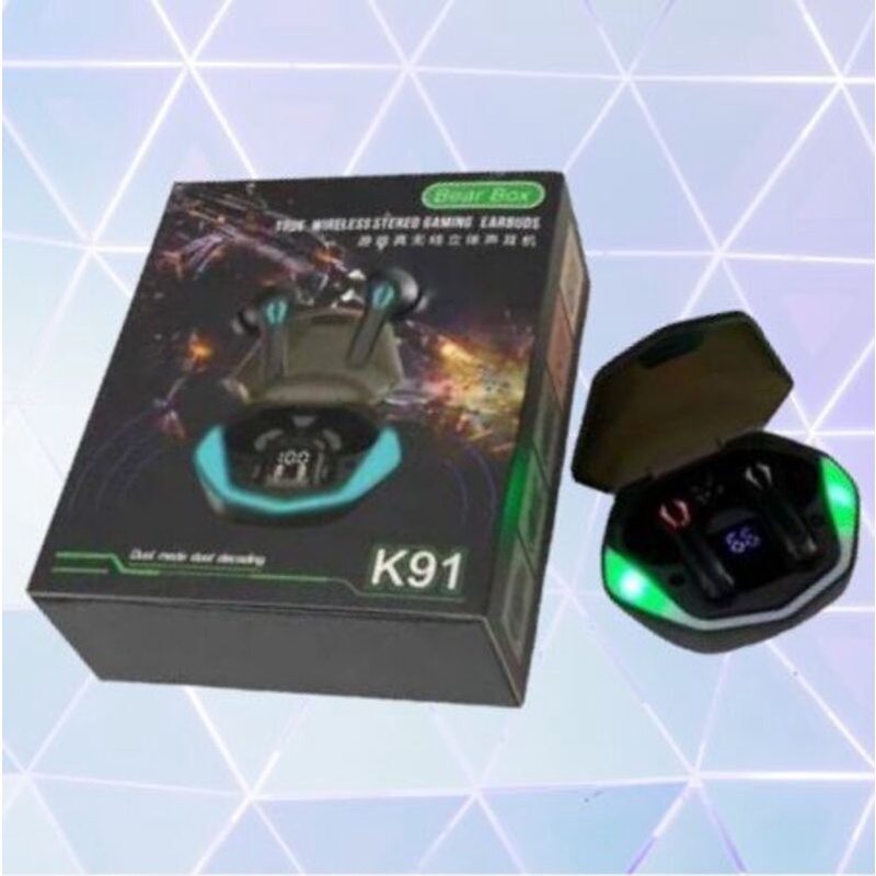 Headset Handsfree Bear Box K91 TWS Gaming Earbuds