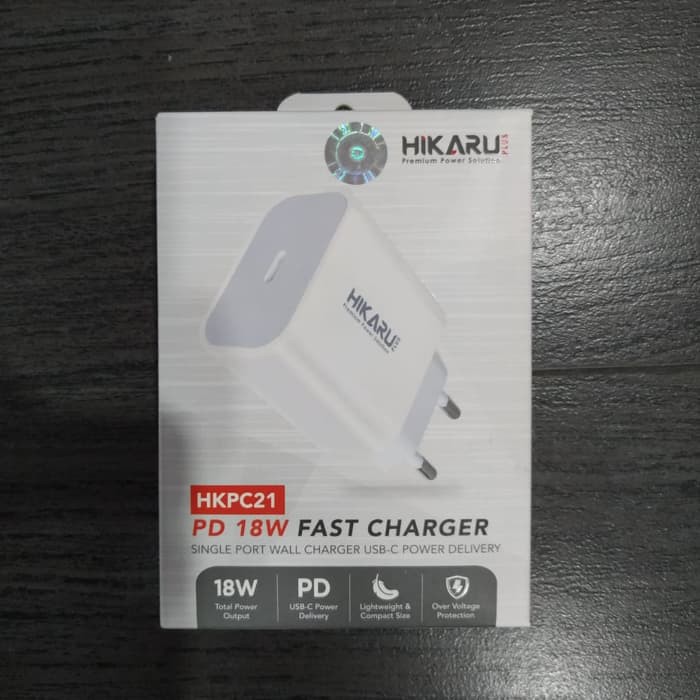 ADAPTER TYPE-C / KEPALA CHARGER FAST CHARGING HIKARU [GARANSI RESMI]
