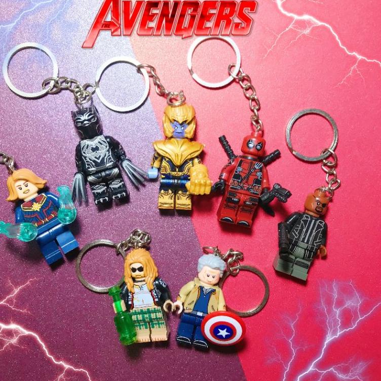 Produk GANTUNGAN KUNCI LEGO AVENGER MARVEL SUPERHEROES / LEGO KEYCHAIN MINIFIGURE AVENGERS MARVEL SU