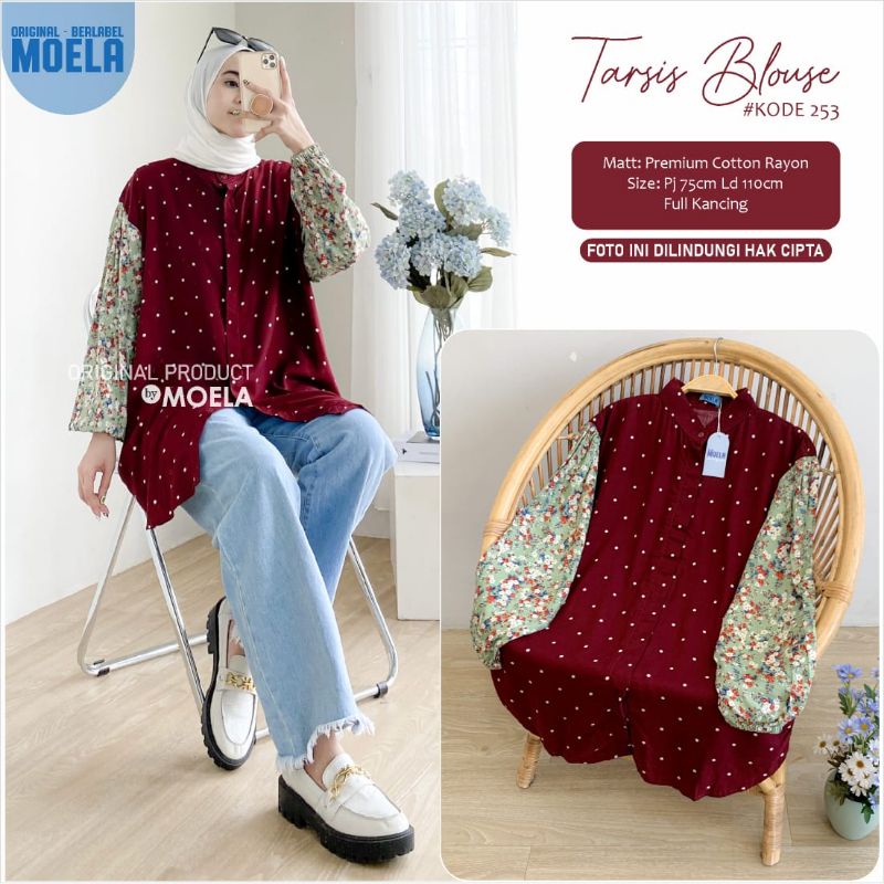 TARSIS BLOUSE LD 110cm // ATASAN WANITA ORIGINAL BERLABEL // BY MOELA-253