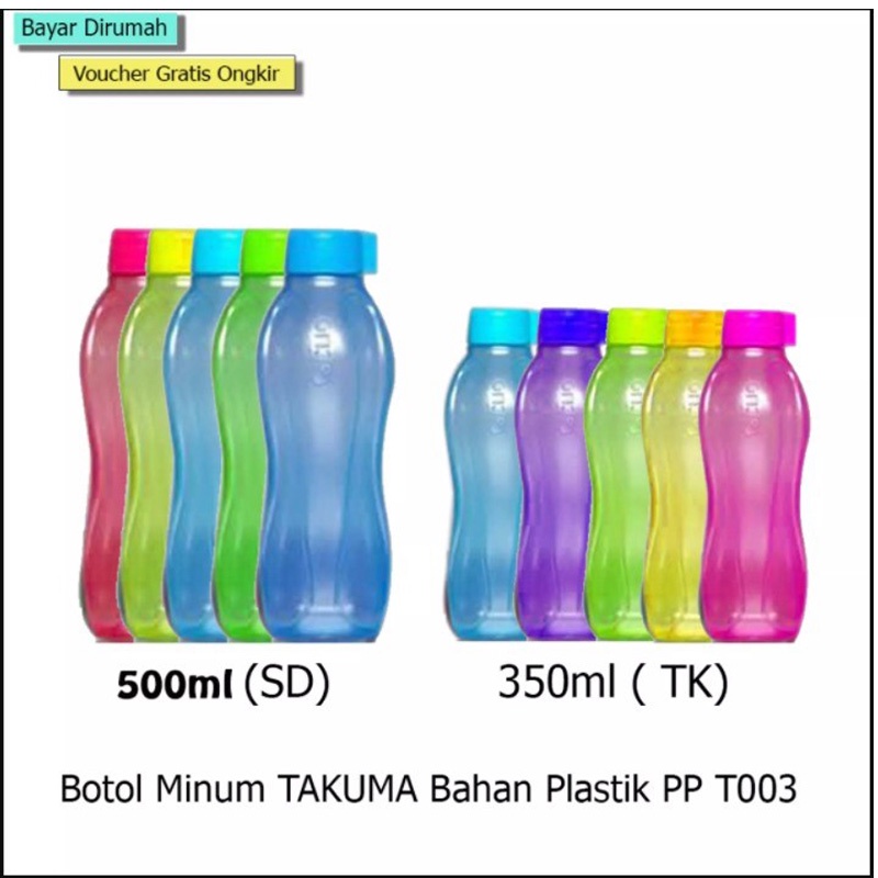 Botol Minum Plastik Warna wanri Botol Minum Sekolah