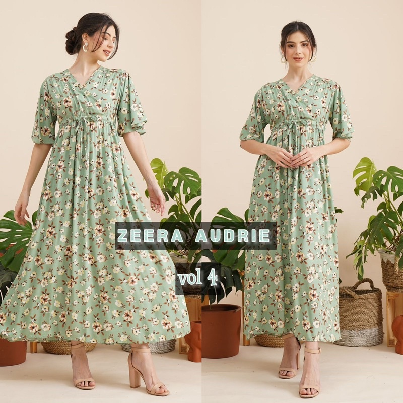 Daster arab ZEERA AUDRIE Dress Rayon Kimono serut Kekinian