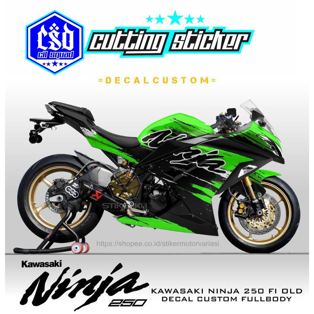 striping decal fullbody ninja 250R FI/stiker ninja 250R FI/ decal fullbody Kawasaki ninja 250R fi