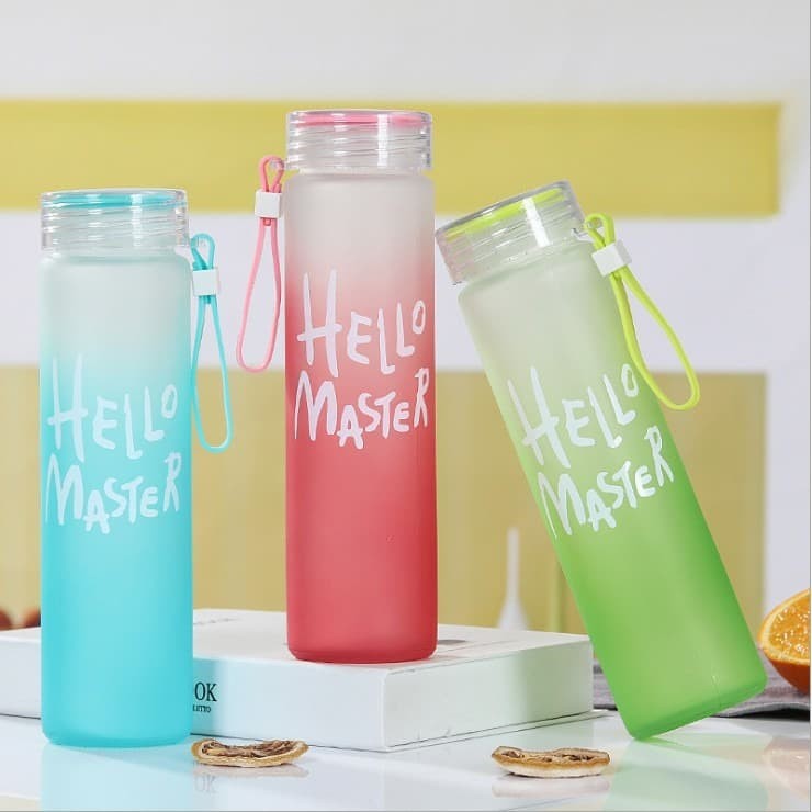 Botol Air Minum Kaca Hello Master 400ml