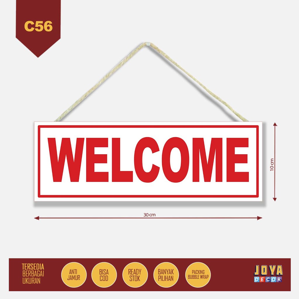 

Welcome Sign Board Papan Petunjuk CC56