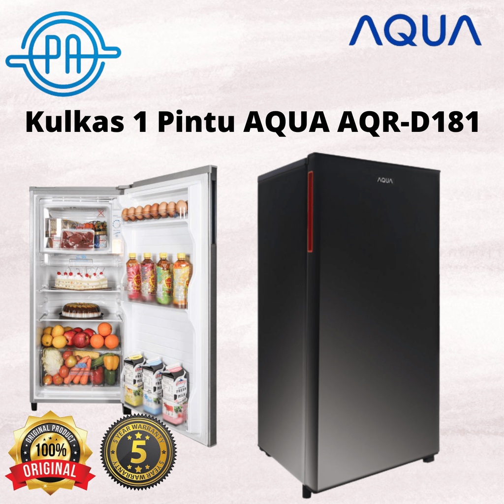 KULKAS AQUA LEMARI ES 1 PINTU AQUA AQRD181 AQRD 181 DS / LS