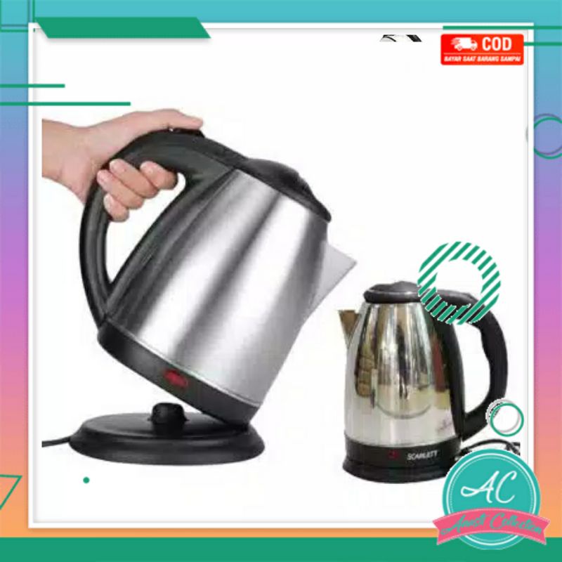 Teko ketel ceret listrik elektrik 2 Liter Stainless steel pemanas air electric kettle WATER HEATER