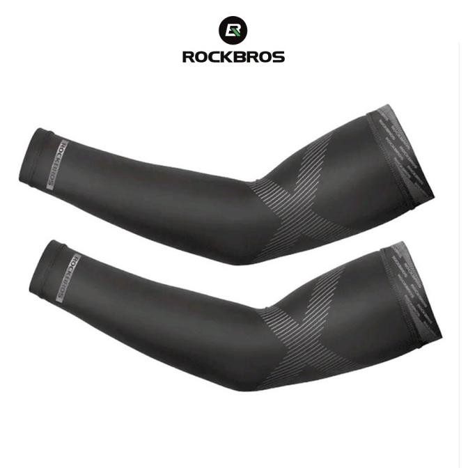 ROCKBROS XT022 Arm Sleeve - Manset Kaos Tangan Lari Sepeda - BLACK - M