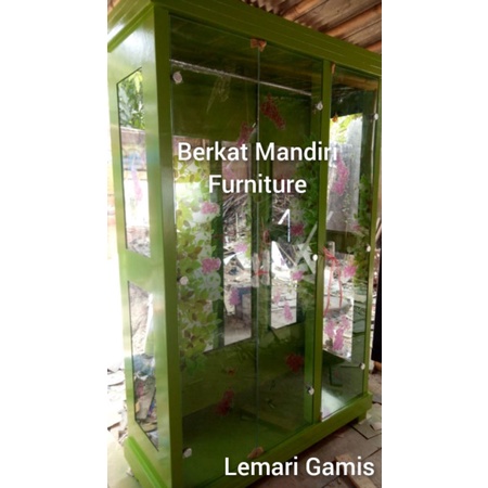 Lemari Baju Pintu 3 Gantung Full Kaca Lemari Baju Gamis Minimalis