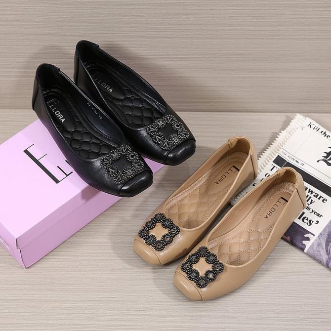 Ellora Eg-2020 / Sepatu Flatshoes Ballerina Sepatu Kerja Wanita Import