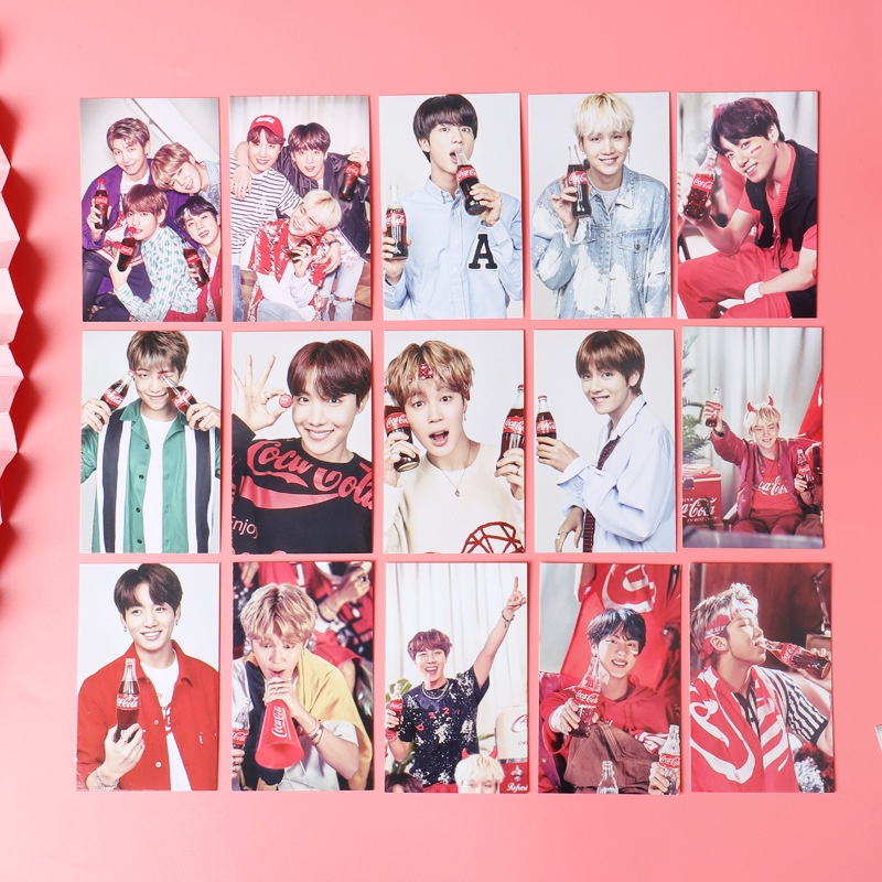 Kartu Lomo Foto Kpop BTS Bangtan Boys Coca Cola Untuk Hadiah