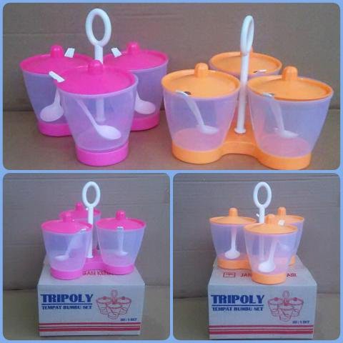 Tempat Bumbu Set Tripoly / Tempat Bumbu Gabung tripoly