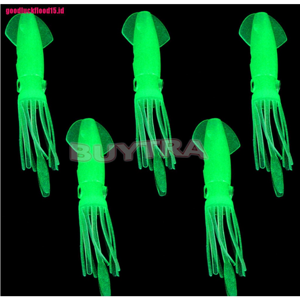 (LUCKID) 1pc Umpan Pancing Bentuk Cumi-Cumi B2 Lembut Luminous Ukuran 4.3 &quot;