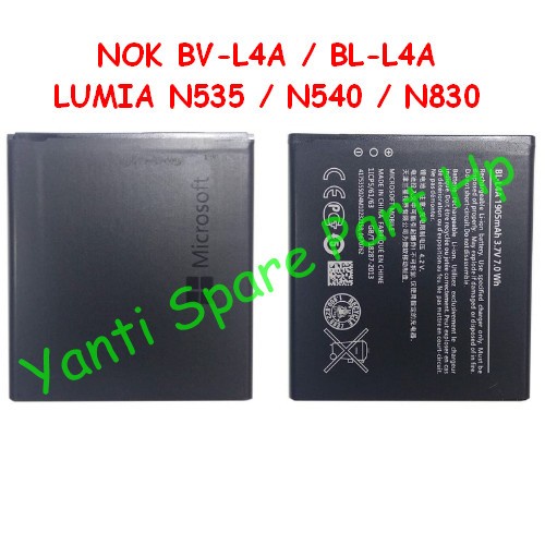 Baterai Nokia Lumia N535 N540 N830 BVL4A BLL4A BV-L4A BL-L4A Orignal New