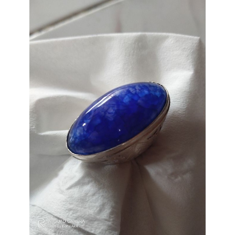 Batu akik pandan biru sisik naga