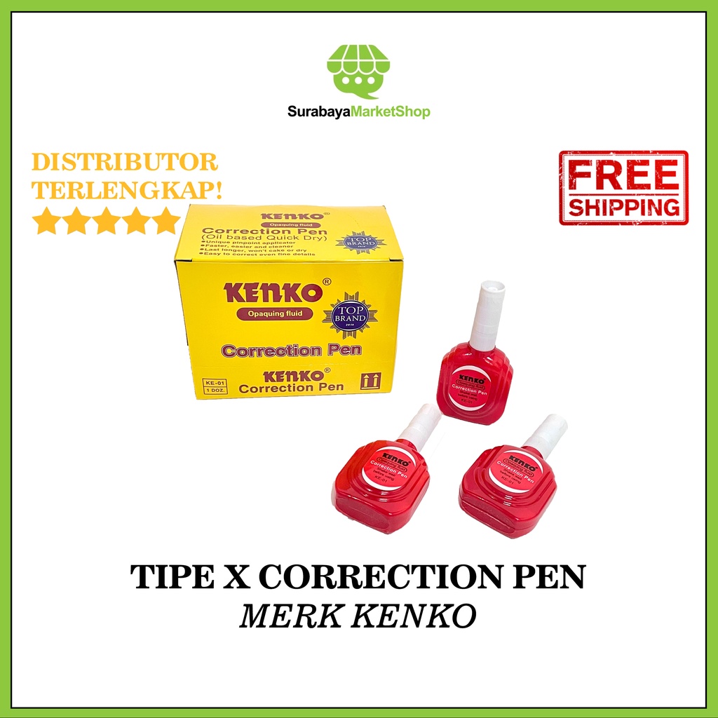 Tipex Kenko - Tipe X Tip Ex Stipo Cair Kertas Roll Jumbo Karakter Lucu Murah Correction Tape Pen