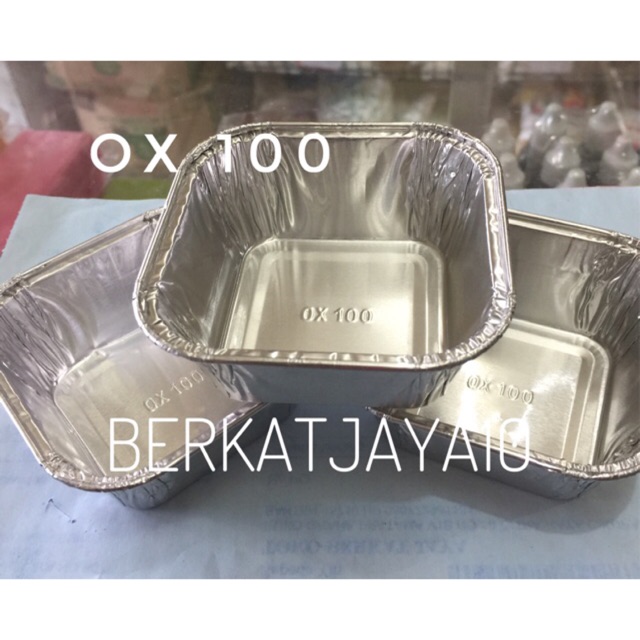 Cup OX 100 Alumunium Foil Tray (Isi 10 Pcs)