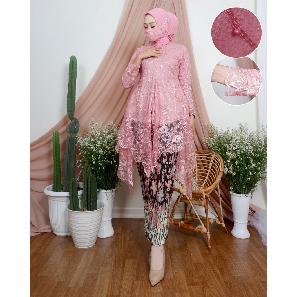 Setelan Tunik Maury Modern 2022//Set Tunik Maury dan Rok Plisket//Tunik Termurah//Baju Kebaya tille Mutiara Termurah/setbaju kurung/pakaian wanita/pakaian muslim/pakaian ntradisional/termurah/baju kurung/seragam pesta termurah