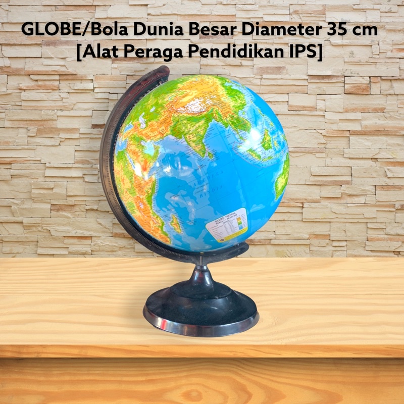 

GLOBE Bola Dunia Besar Diameter 35 cm [Alat peraga Pendidikan IPS] Globe Physical