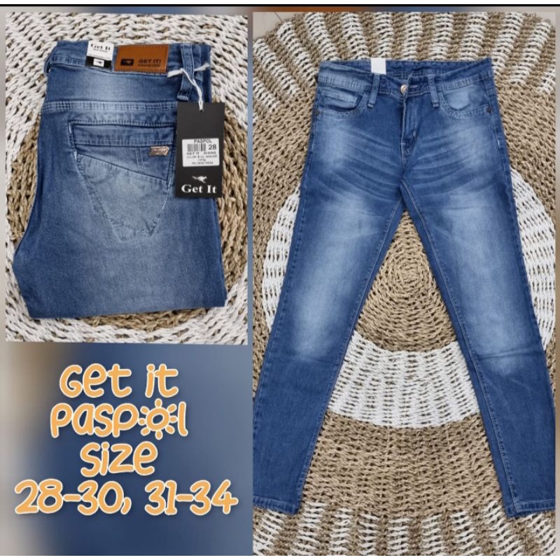 CELANA GET IT WANITA PREMIUM DENIM SOF JEANS SIZE 27-30 DAN 31-34