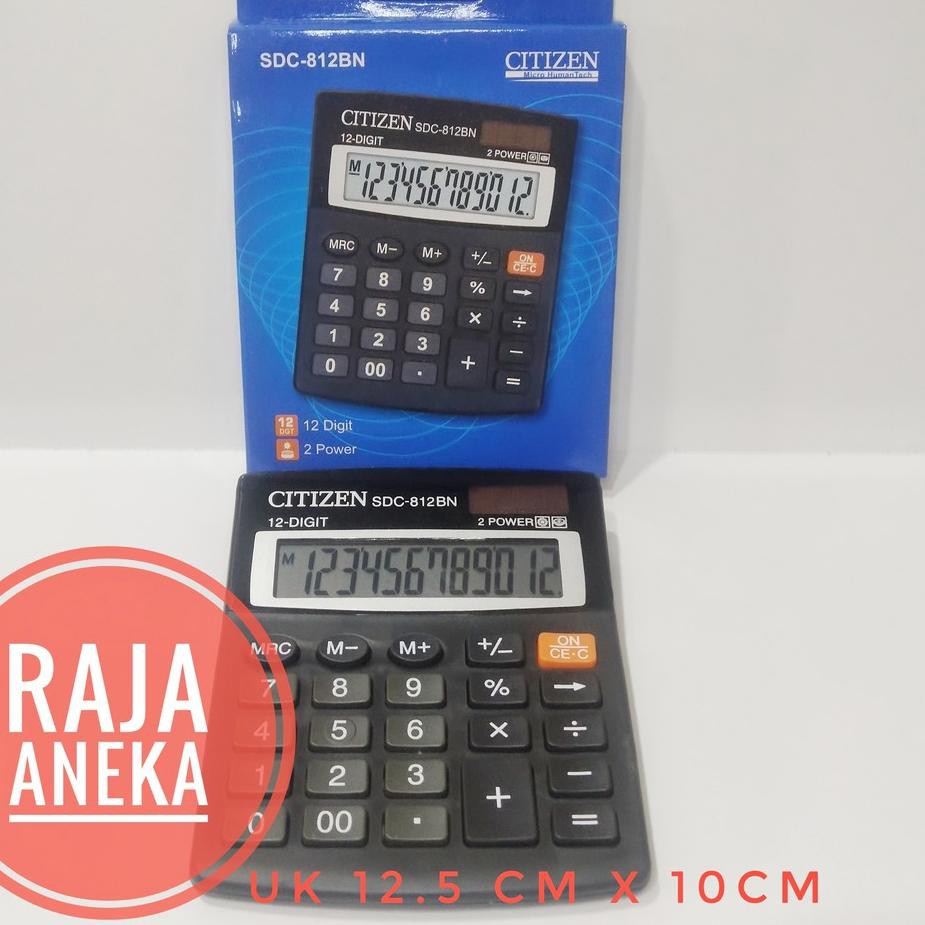 

HFH KALKULATOR 12 DIGIT ANGKA MERK CITIZEN TYPE SDC-812 BN Citizen SDC-812BN 12 Digit Ready