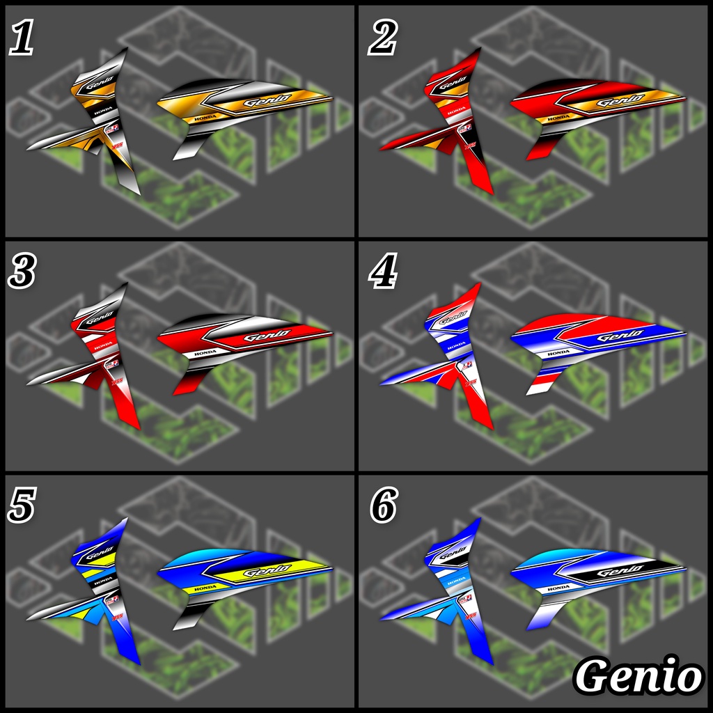 List Stiker Striping Variasi Honda GENIO / Striping Variasi GENIO / Stiker Motor Variasi Genio