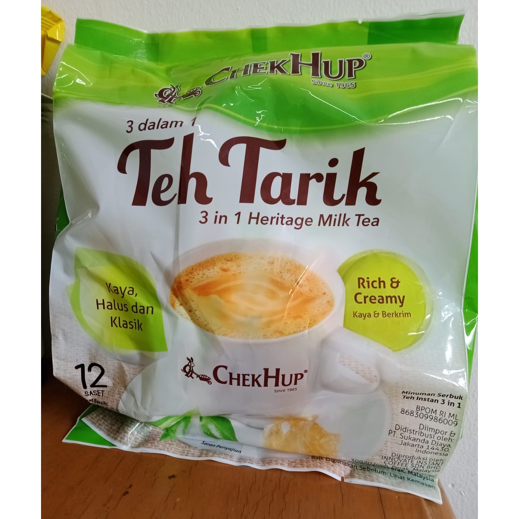 Chek hup Teh Tarik 3in1 Malaysia Tea/ Instant Teh Tarik 12s 480g