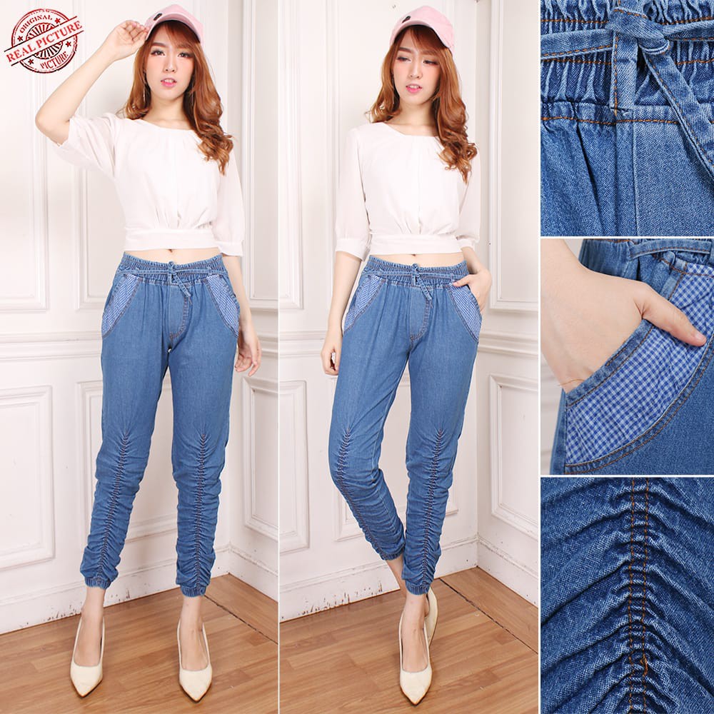 SB Collection Celana Panjang Virginia Longpants Casual Joger Jeans Wanita