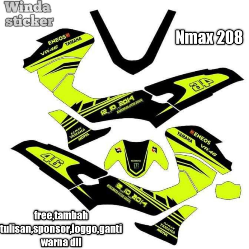 Decal Nmax 2018 full body motip simple