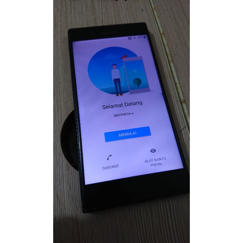 sony xperia xz au Japan, minus lcd bagian layar sentuh