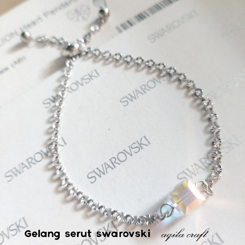 GELANG SWAROVSKI ORIGINAL AUSTRIA GELANG NURI SINARAN ANTI KARAT ANTI LUNTUR BERKILAU GELANG DEWASA DAN GELANG ANAK