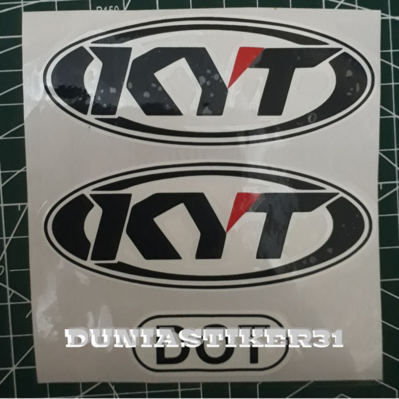 Stiker Sticker Helm KYT Set Cutting