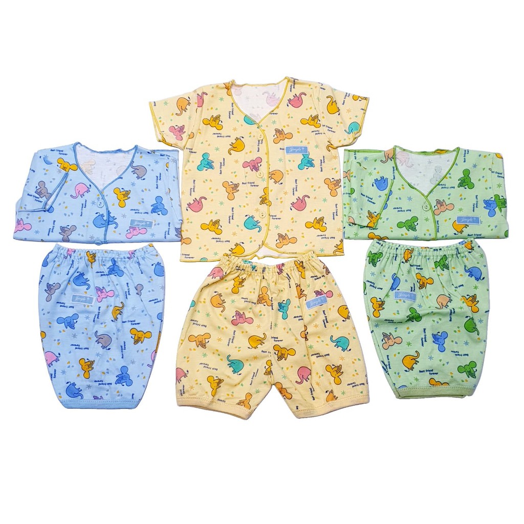 Setelan Baju &amp;  Celana Panjang/ Pendek/ Buntung Bayi/Baby (0-3M)