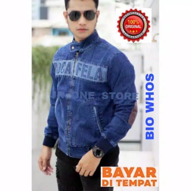 JAKET ATASAN PRIA-JAKET PRIA ROCAVELA BORDIR DADA-JAKET LEVIS-JIKET PRIA-JAKET COWOK-JAKET LAKI-LAKI