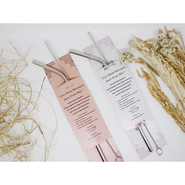 Souvenir Paket Hemat “Stainless Steel Straw” / “Sedotan Stainless”