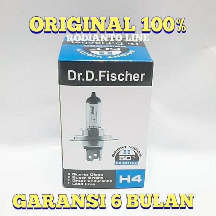 LAMPU UTAMA MOBIL RUSH HIGH & LOW H4 12V 60/55W / DR.D.FISCHER rod14 dijamin